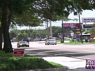 Florida Tanned Blonde Flashes Massive Tits in Daring Public Homemade Exposure