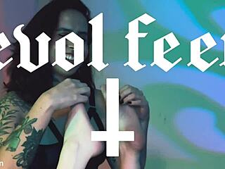 Redhead in Lingerie Offers Cute Feet for Toe Licking and Gagging