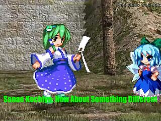 Sanae fucks Cirno hard in this funny Touhou parody comic?