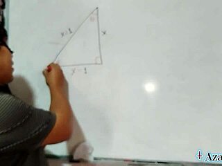 i-i'm teachin' this nerdy student in bedroom bout pythagoras but with brown eyes locked n sexy math