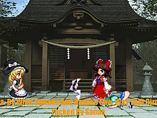Sanae fucks Cirno hard in this funny Touhou parody comic?