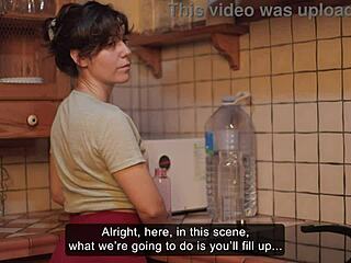 Step-siblings fake porn shoot turns into real shower sex