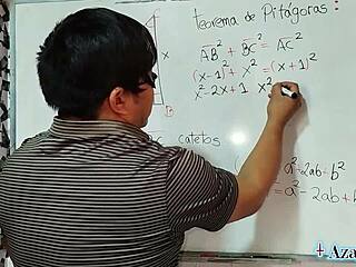 i-i'm teachin' this nerdy student in bedroom bout pythagoras but with brown eyes locked n sexy math