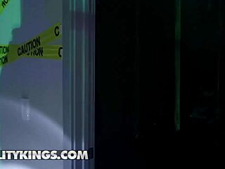 risky gets trapped on couch for halloween ffm threesome with anna claire clouds and sisi rose