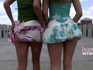 university girl caught flashing tits in public outdoor spot