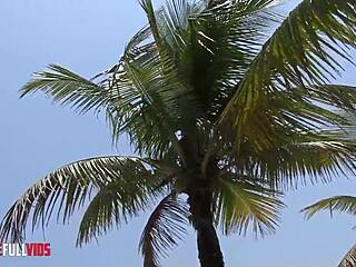 brazilian beach pickup babe spreads for rough outdoor pussy pounding fuck session