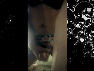 hey khora jerks her cute shemale cock on cam