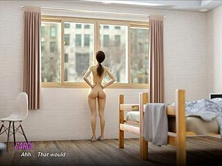 hot brunette's uni hookup turns wild with huge cock