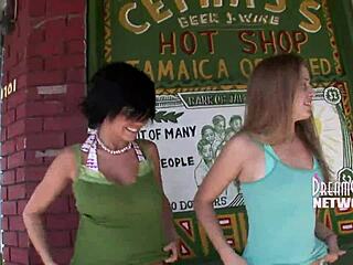 university girl caught flashing tits in public outdoor spot