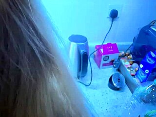 alice tempts boyfriend with steamy kitchen suck ending in massive swallow