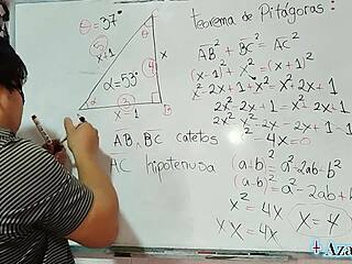 i-i'm teachin' this nerdy student in bedroom bout pythagoras but with brown eyes locked n sexy math
