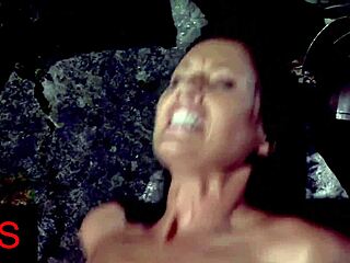 beautiful brunette slut fucked doggystyle missionary cum mouth