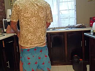 i'm dripping wet horny fingering in kitchen