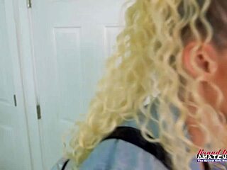 Petite blonde sassy fingers pussy sucks hard cock