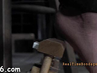 Naughty chick endures intense titty torment