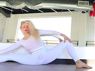 doing some relaxing yoga and stretching