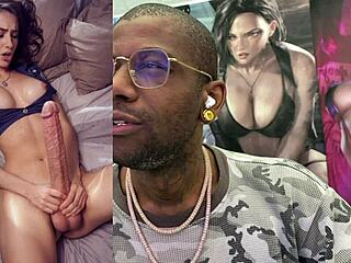 Beautiful Trans Nurse Cums on Petite Trans Slut with Two Cocks