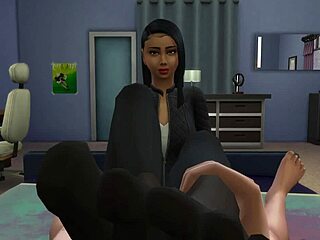 Arab femdom beurette dominates hard in fierce cartoon style