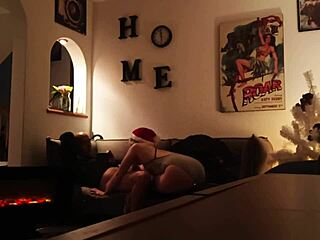 She seduces office coworker for wild post-Christmas fuck