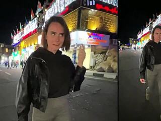 Pickup leads pretty babe from restaurant to hotel creampie pounding