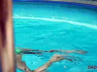 whoa victoria daniels swims in that huge pool just to suck daddy's mature cock 😍💦