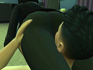 Arab femdom beurette dominates hard in fierce cartoon style