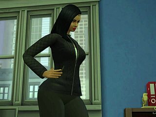 Arab femdom beurette dominates hard in fierce cartoon style