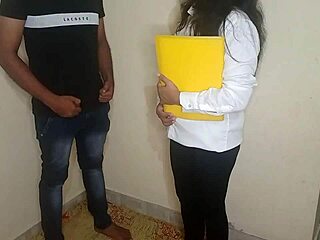 Secretary bends over begs boss for raise fucked dirty in office bathroom hindi moans