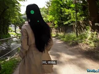 Coat hides amazing tits before public reveal