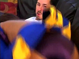 Young black cheerleader's outdoor interracial ride hides surprising talents