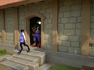 draenei girl gasps as huge penis stretches her in wild 3d hentai adventure