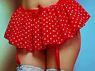 sexy latina dances thong anal plug fox tail vibrator masturbation