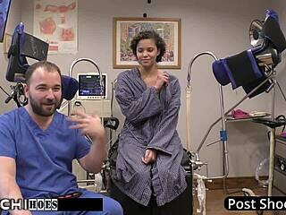 Prisoner rebel wyatt faces mandatory hitachi vibrator orgasms from latex-gloved strangers in backstage prison fetish.