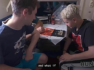 Young Redhead Babe Begs Stranger for Public Train Anal and Sloppy Blowjob!