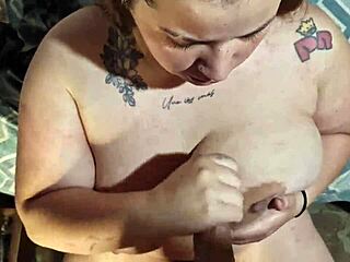 Sucking boyfriend's cock on anniversary
