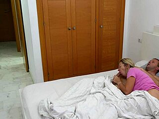 Wife's Horny Girlfriend Sneaks In Bedroom Watching Us Morning Creampie Ride