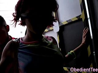 imagine this skinny tattooed teen bound and banged hard in handcuffs