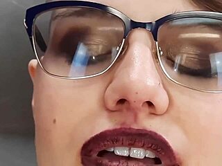 Submissive Pregnant Goth BBW Deepthroats Dildo in Shaved Pussy POV Trailer