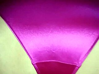 i try on this pink satin panty and it makes me cum so hard ughh