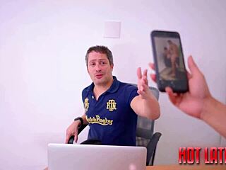 secretary sucks my cock hard while annoying her then sit on dick to cum