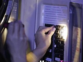 Busty lesbian stepmom tribs teen in taboo first-time hd encounter. Stepmom seduces with massive tits.