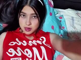 Best cowgirl with tight pussy makes him cum inside real homemade action