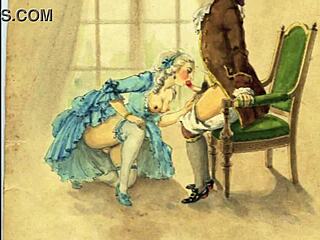vintage erotic art captures timeless sensual scenes from the past.