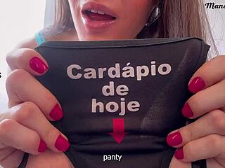 Cuckold guided jerk to slut's 24cm thick cock