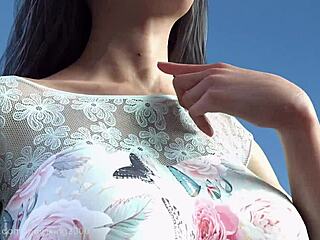 vore classic giantess towers over prey in retro swallow scene