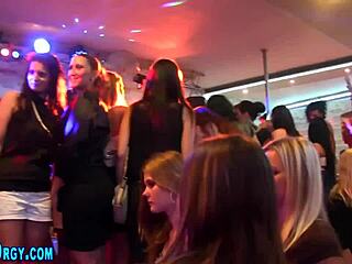 Dudes, CFNM blowjobs rocking the club party hard
