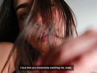 Brunette latina in black dress flaunts perfect ass till you explode