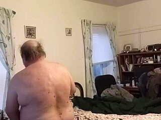 62-Year-Old Shoves Vibrator Deep in Tight Country Ass