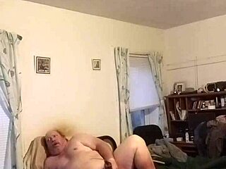 62-Year-Old Shoves Vibrator Deep in Tight Country Ass