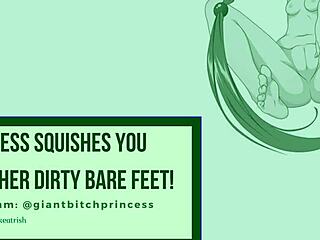 imagine my giant dirty bare feet teasing your tiny cock before i trample you flat